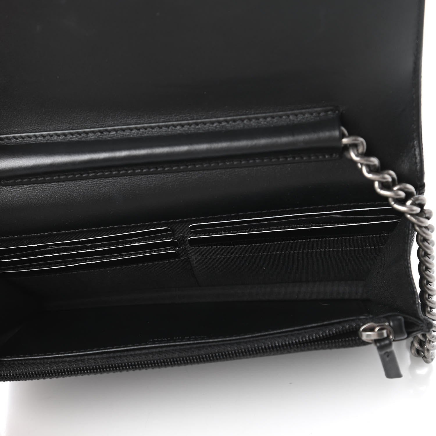 Chanel Caviar Quilted Boy Wallet On Chain WOC Black 5 of 11