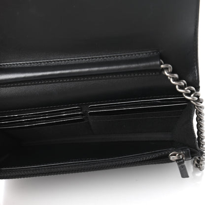 Chanel Caviar Quilted Boy Wallet On Chain WOC Black 5 of 11