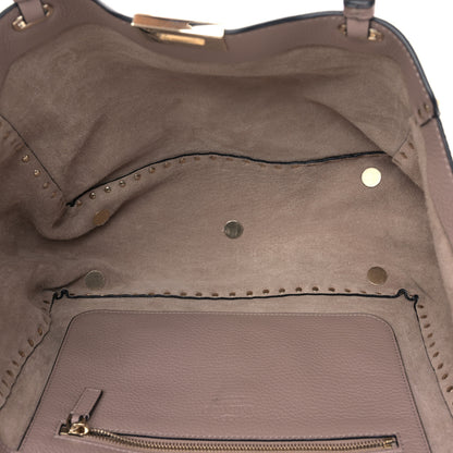 Valentino Garavani Pebbled Calfskin Medium Rockstud Tote Poudre 5 of 8