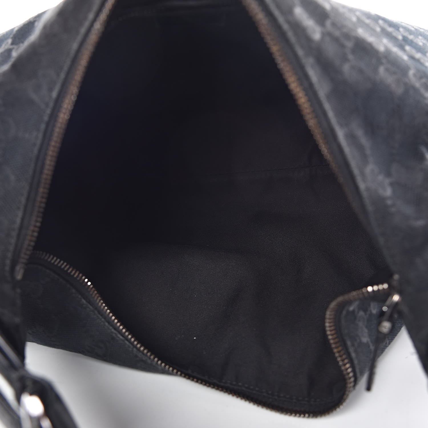 Gucci Monogram Medium Horsebit Chain Hobo Black 5 of 17