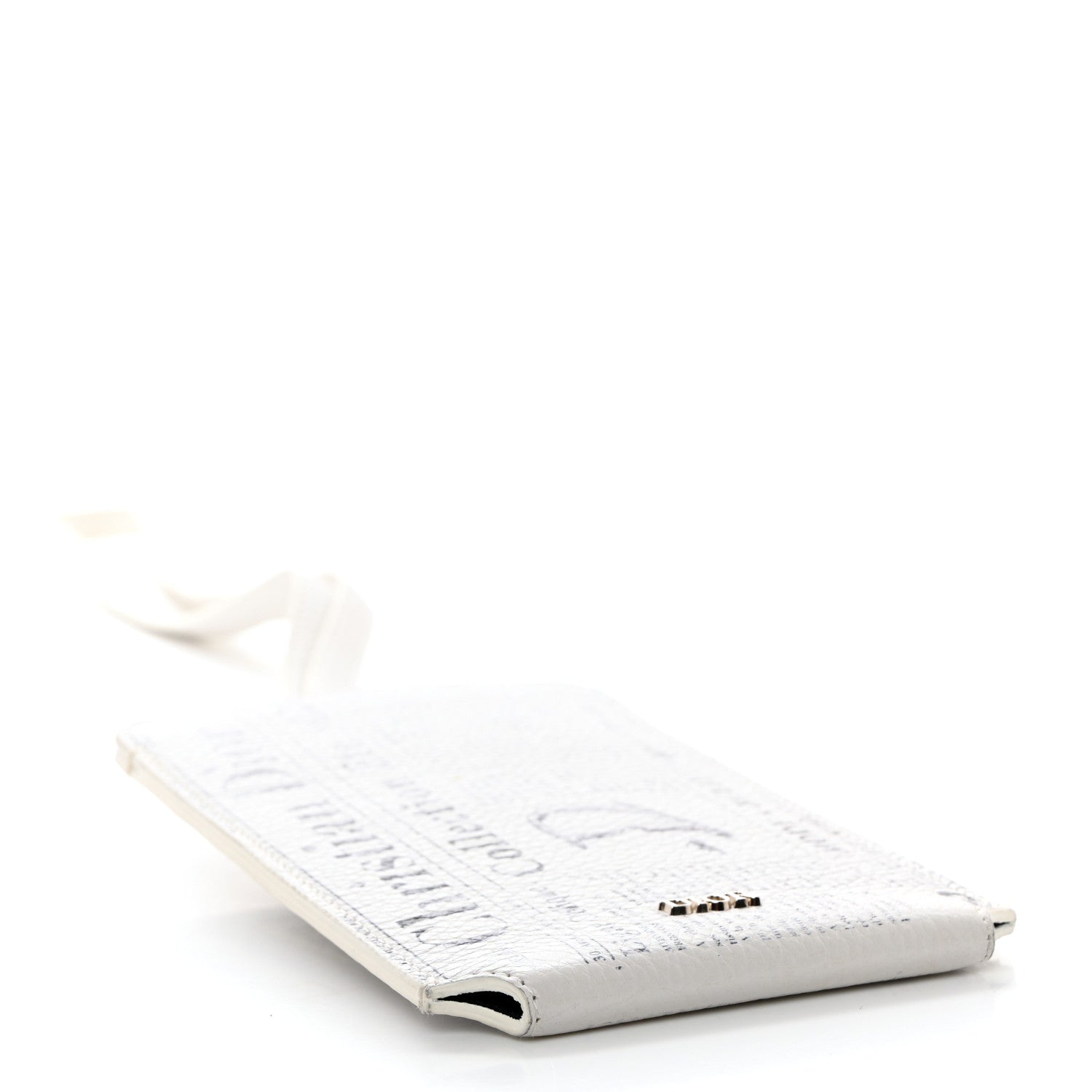 Christian Dior X DANIEL ARSHAM Grained Calfskin Newspaper Phone Holder White 4 of 10