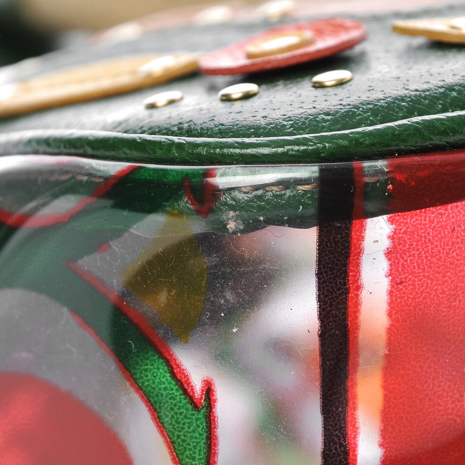 Prada Plexiglass Printed Shopping Tote Larice 8 of 11