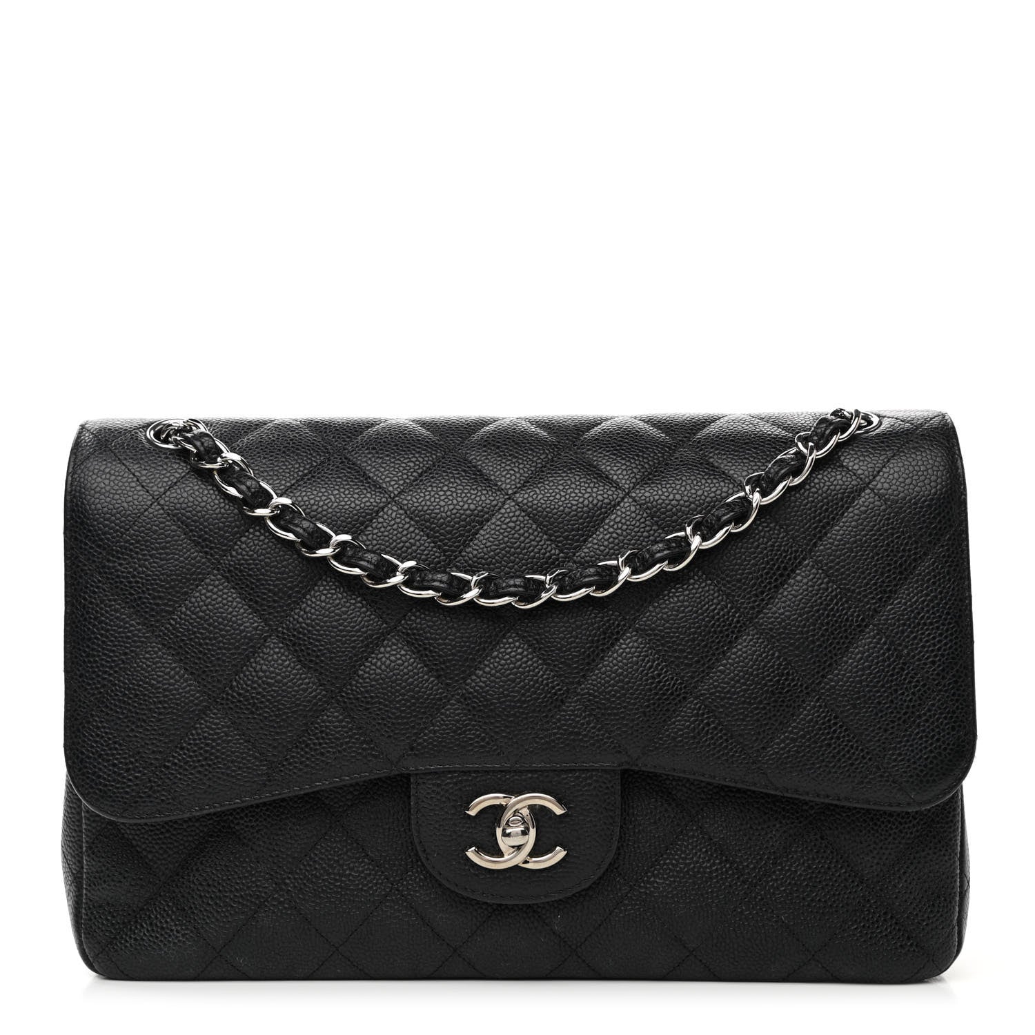 Chanel Caviar Quilted Jumbo Double Flap Black 1 of 14