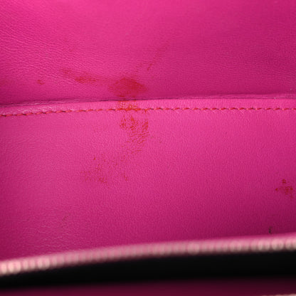 Balenciaga Shiny Calfskin Crocodile Embossed Small Hourglass Sling Shoulder Bag Fuchsia 11 of 15