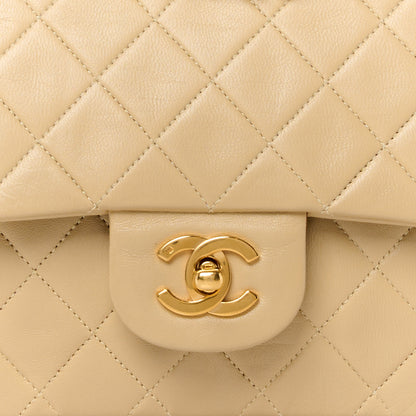 Chanel Lambskin Quilted Medium Double Flap Beige 10 of 12