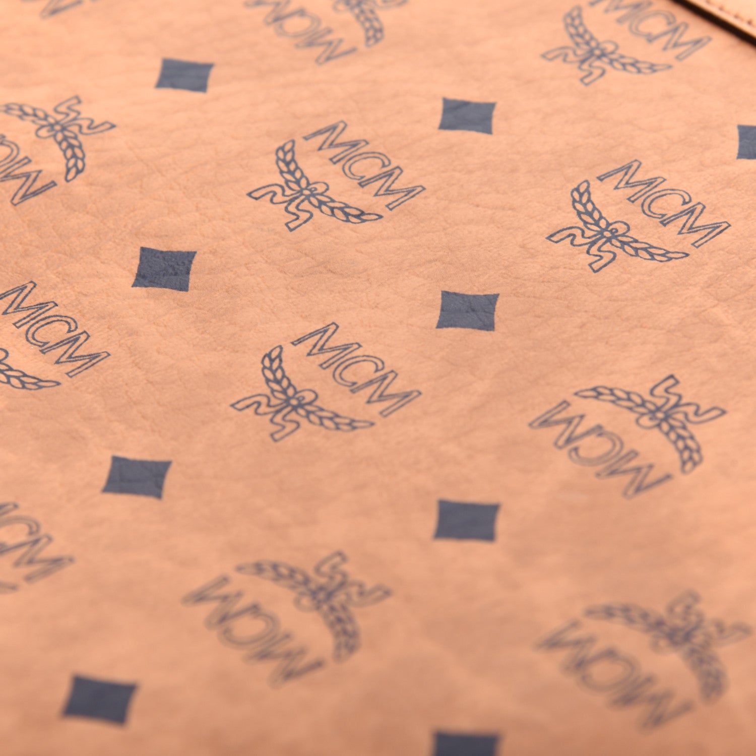 MCM Visetos Liz Shopper Tote Pouch Cognac 10 of 10