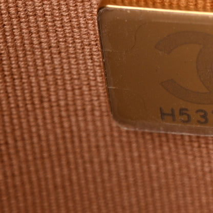 Chanel Caviar Chevron Quilted Boy Wallet On Chain WOC Dark Beige 8 of 12