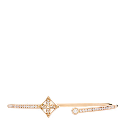 Louis Vuitton 18K Yellow Gold Diamond Pave Idylle Blossom Twist Bracelet 1 of 4
