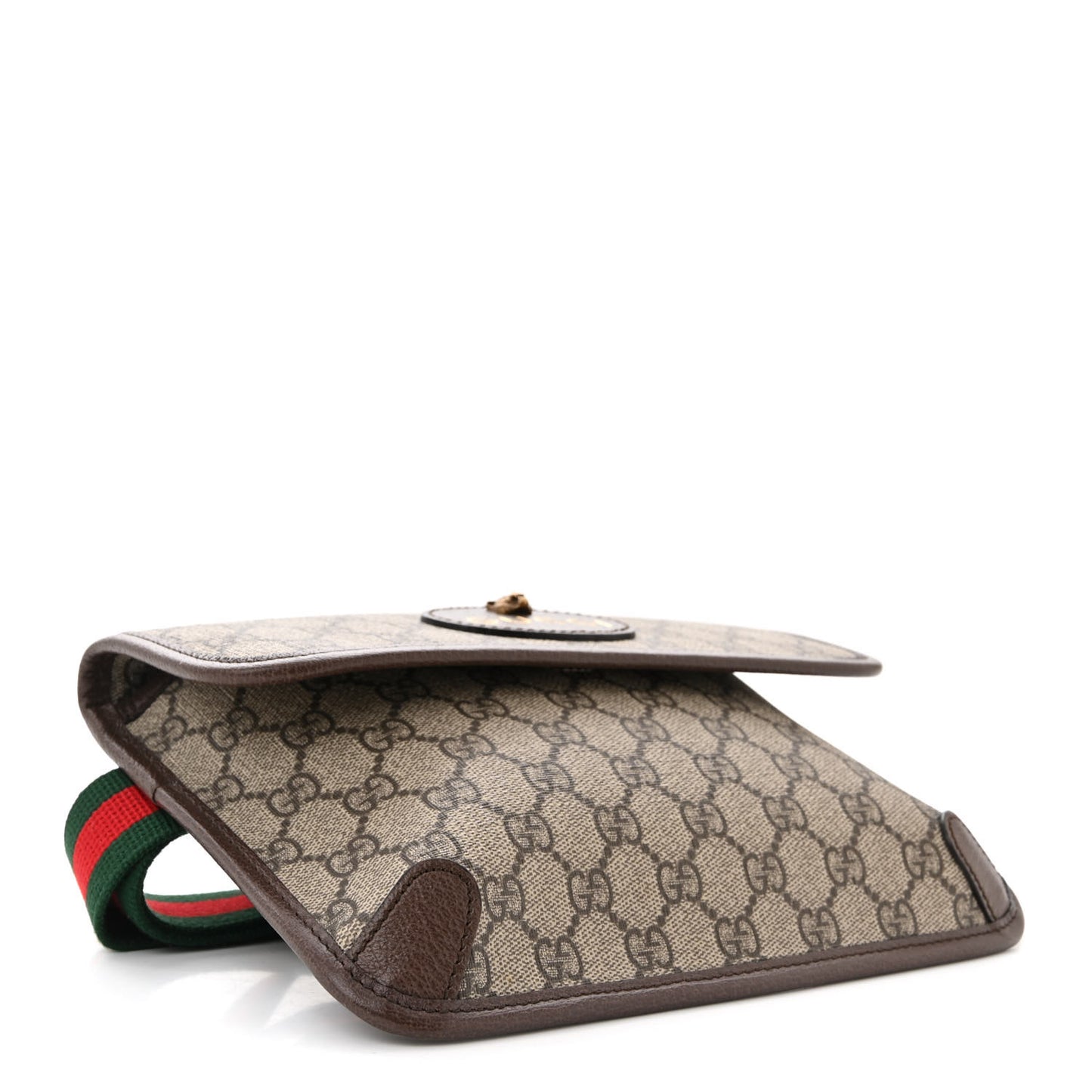 GG Supreme Monogram Neo Vintage Web Belt Bag Brown