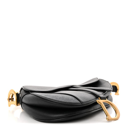 Christian Dior Grained Calfskin Saddle Bag Black 4 of 10