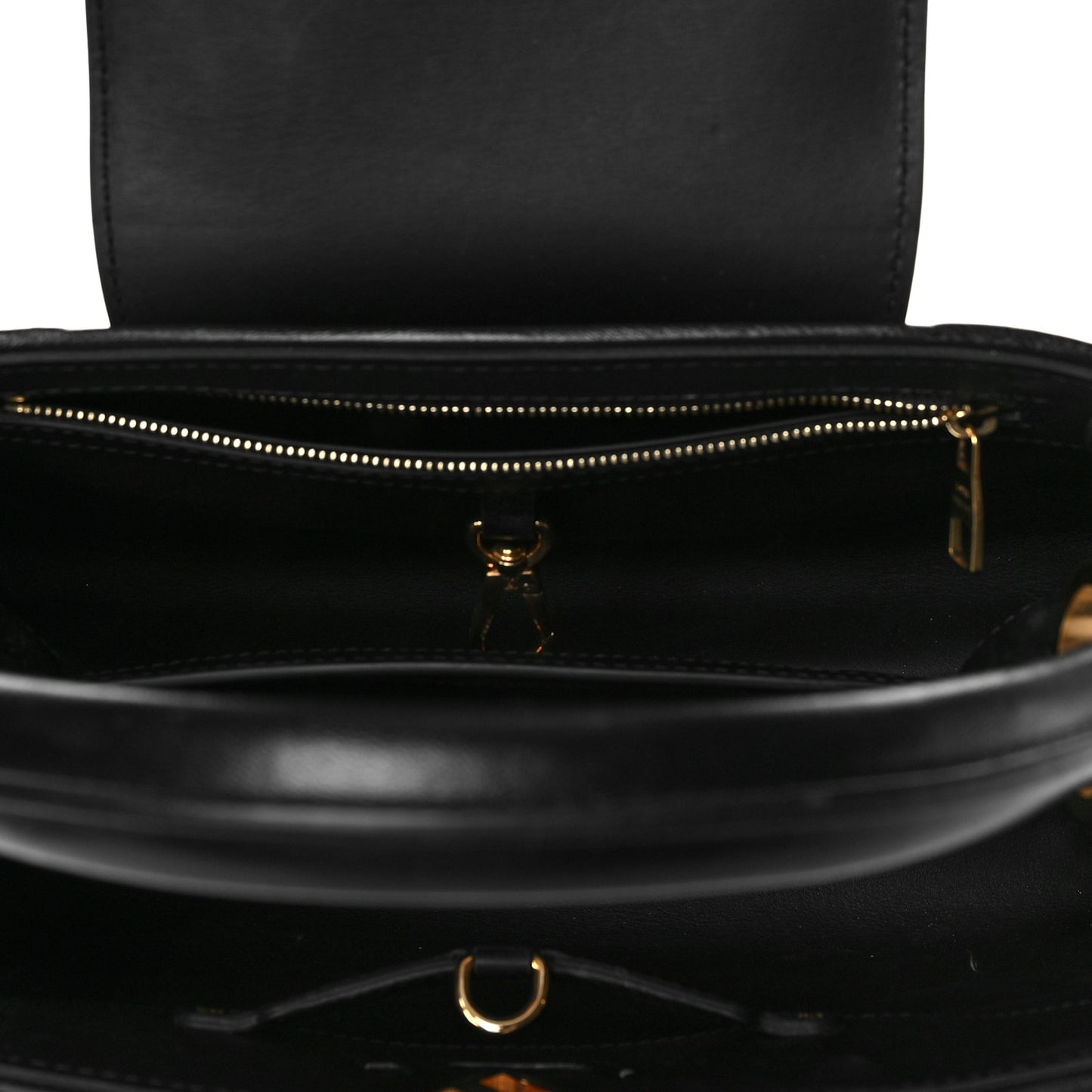 Lambskin Quilted Flower Capucines PM Black