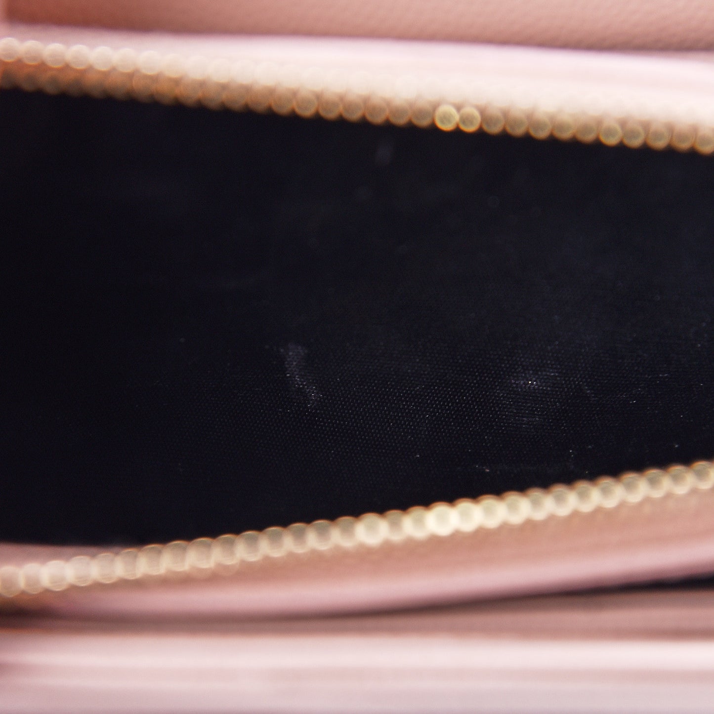 Grain De Poudre Matelasse Chevron Monogram Chain Wallet Pale Blush