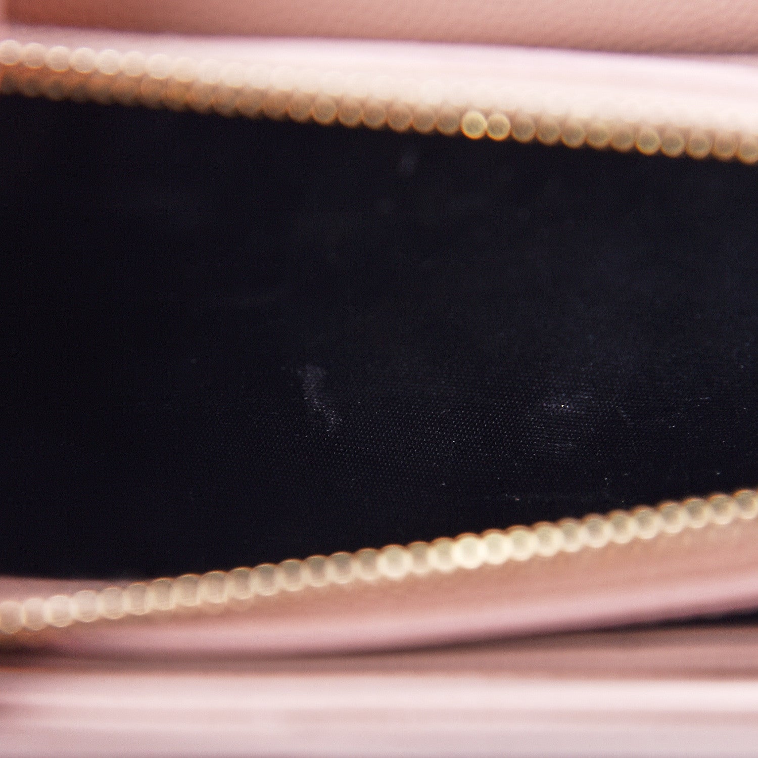 Saint Laurent Grain De Poudre Matelasse Chevron Monogram Chain Wallet Pale Blush 10 of 12