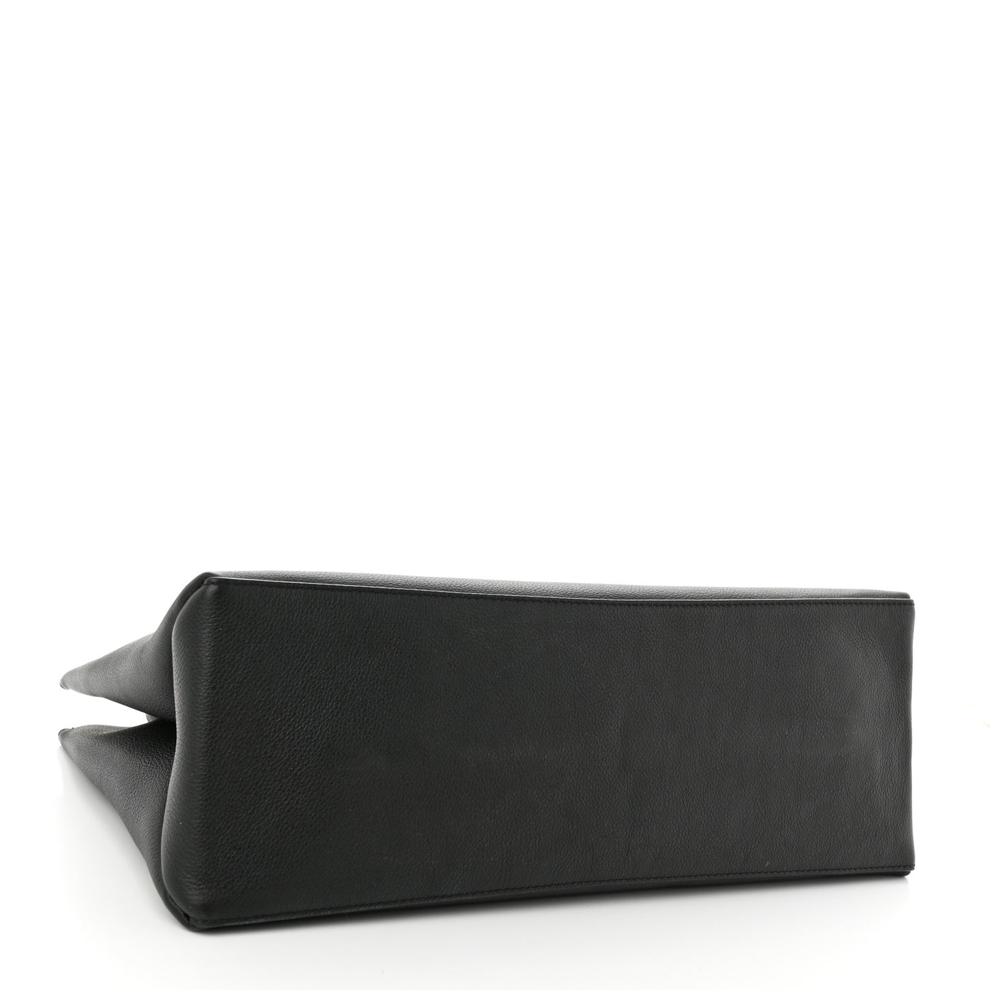 Grained Calfskin Lockme Shopper Black