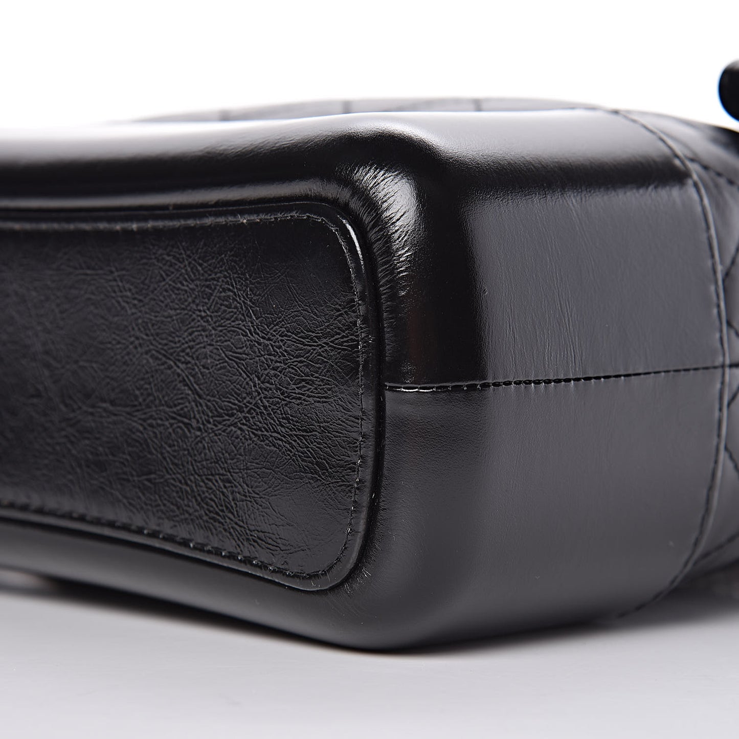 Aged Calfskin Quilted Medium Gabrielle Hobo Black