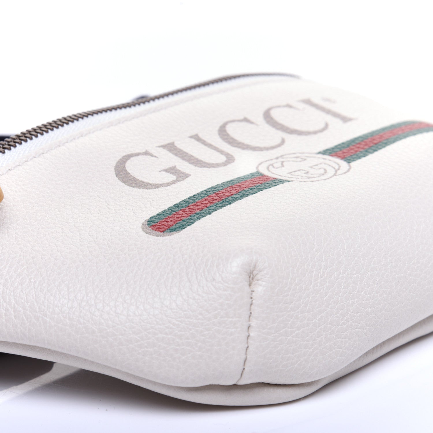 Gucci Grained Calfskin Small Logo Belt Bag White 6 of 10
