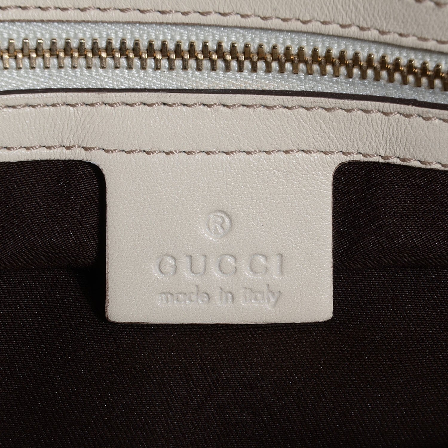Gucci Leather Web Medium Britt Tote Off White 6 of 7