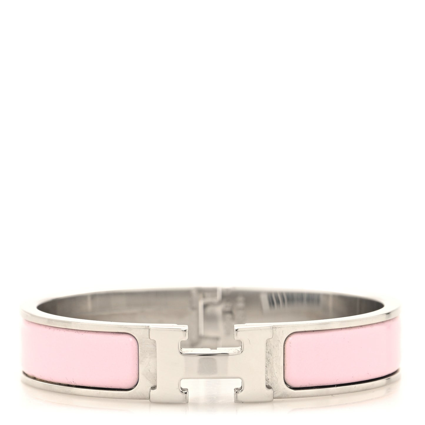 Enamel Narrow Clic Clac H Bracelet PM Rose Dragee