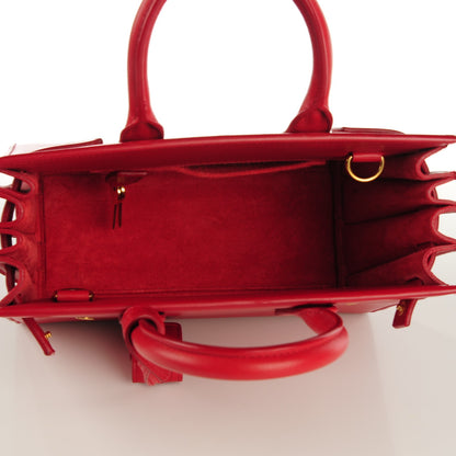 Saint Laurent Calfskin Nano Sac De Jour Lipstick Red 5 of 7