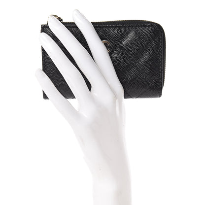 Chanel Caviar Quilted Key Holder Case Black 2 of 8