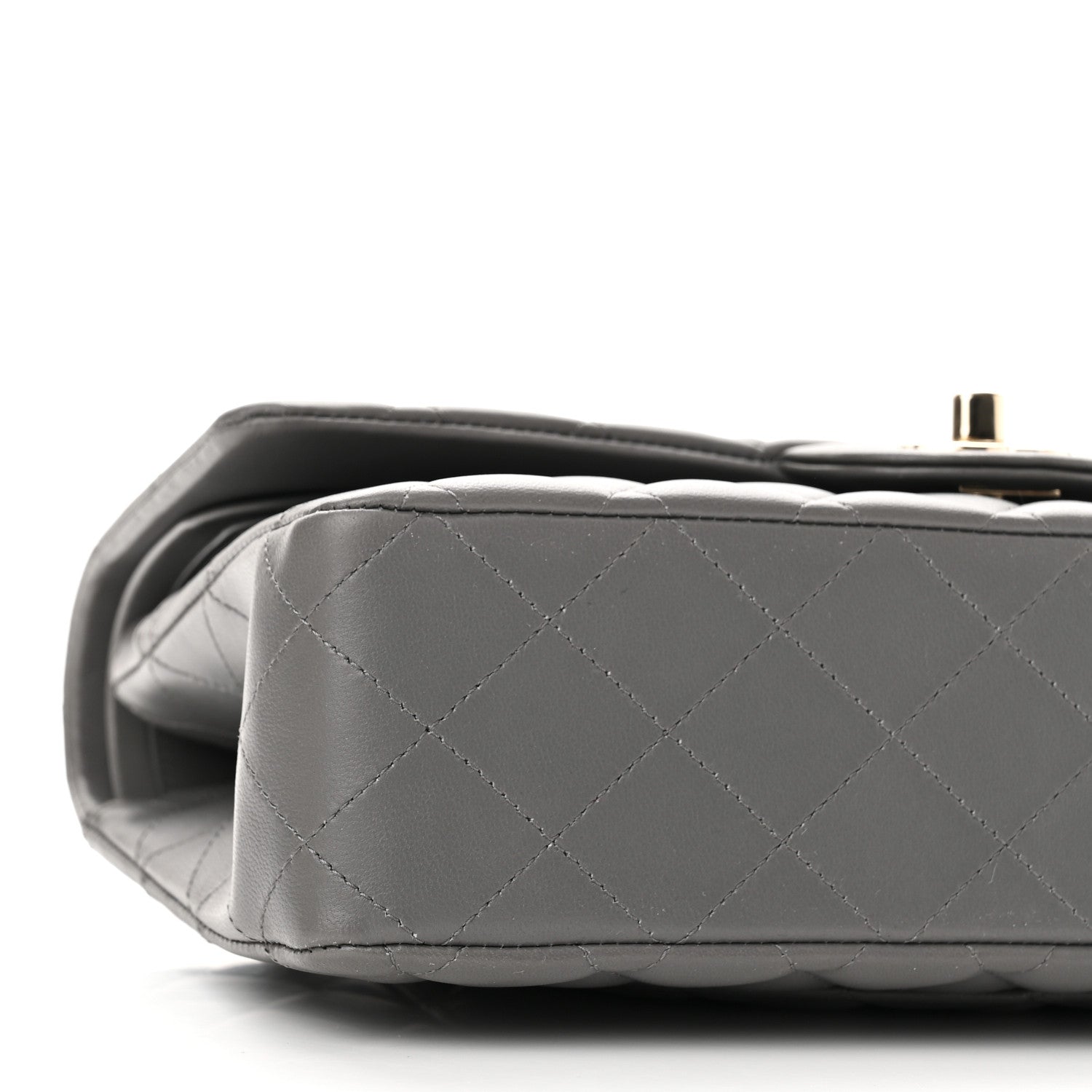 Chanel Lambskin Quilted Medium Double Flap Dark Grey 8 of 9