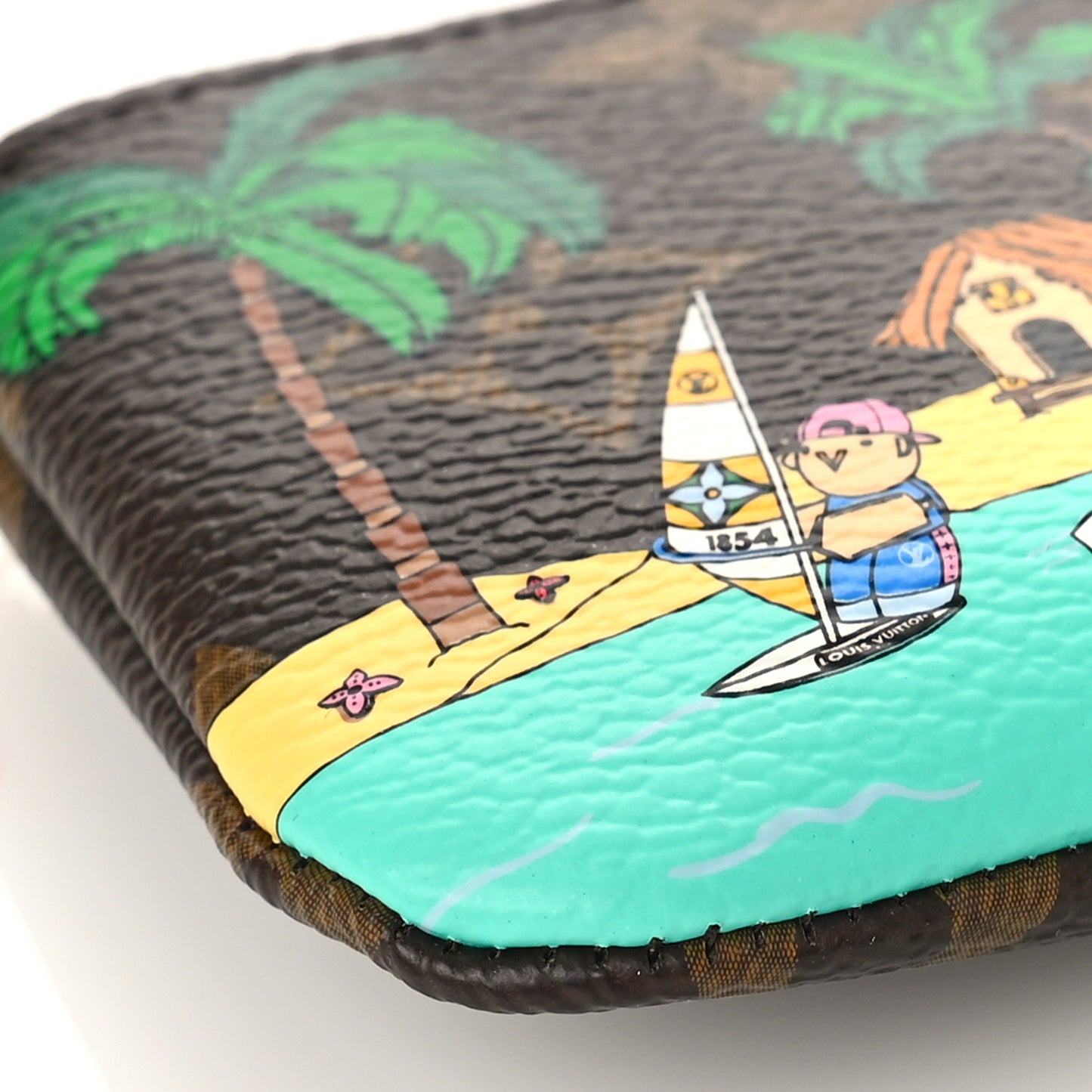 Monogram 2023 Christmas Animation Sailing Key Pouch Dragon Fruit Pink