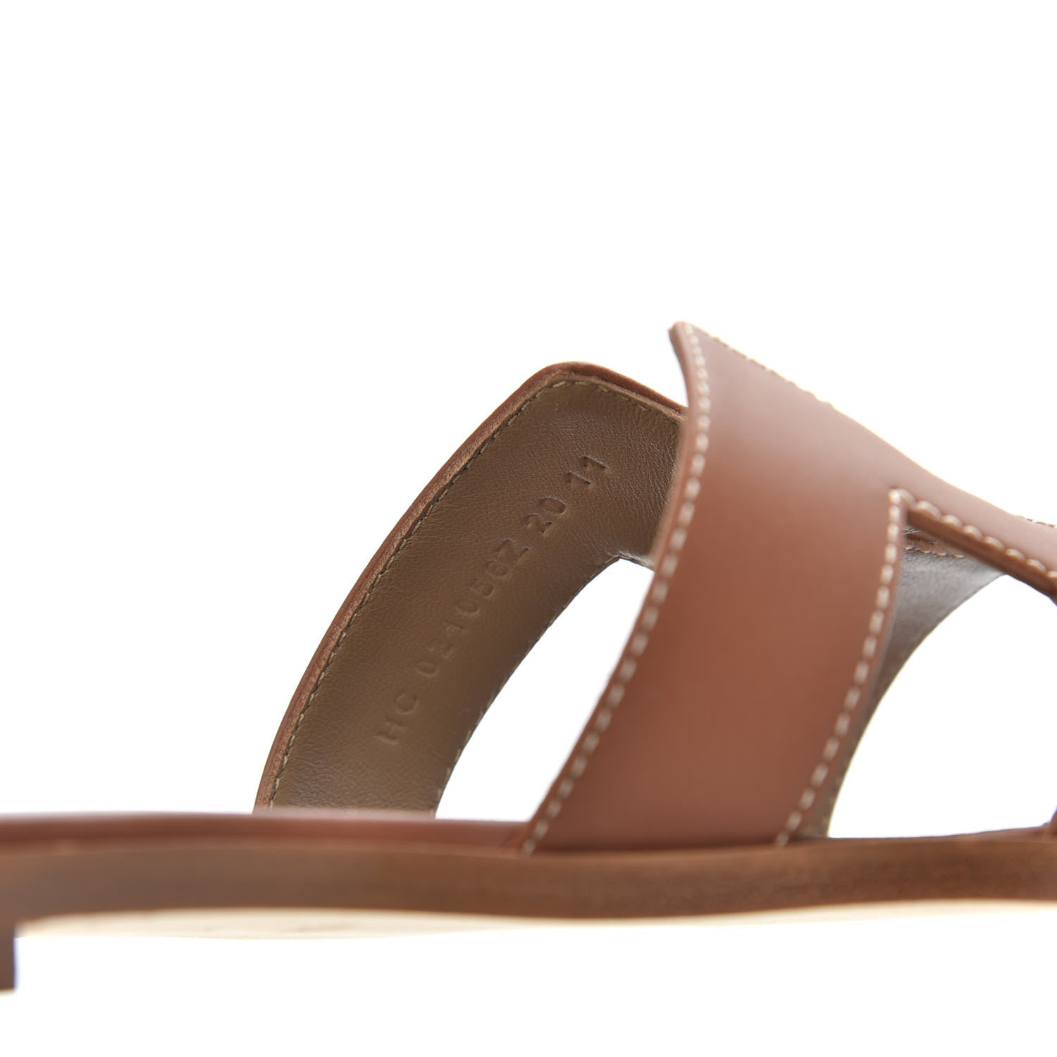 Hermes Box Calfskin Oran Sandals 37 Gold 8 of 9