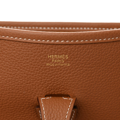 Hermes Taurillon Clemence Evelyne III PM Gold 6 of 11