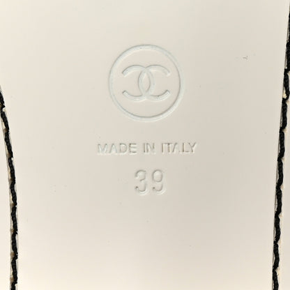 Chanel Calfskin CC Mules 39 Turquoise White 6 of 16