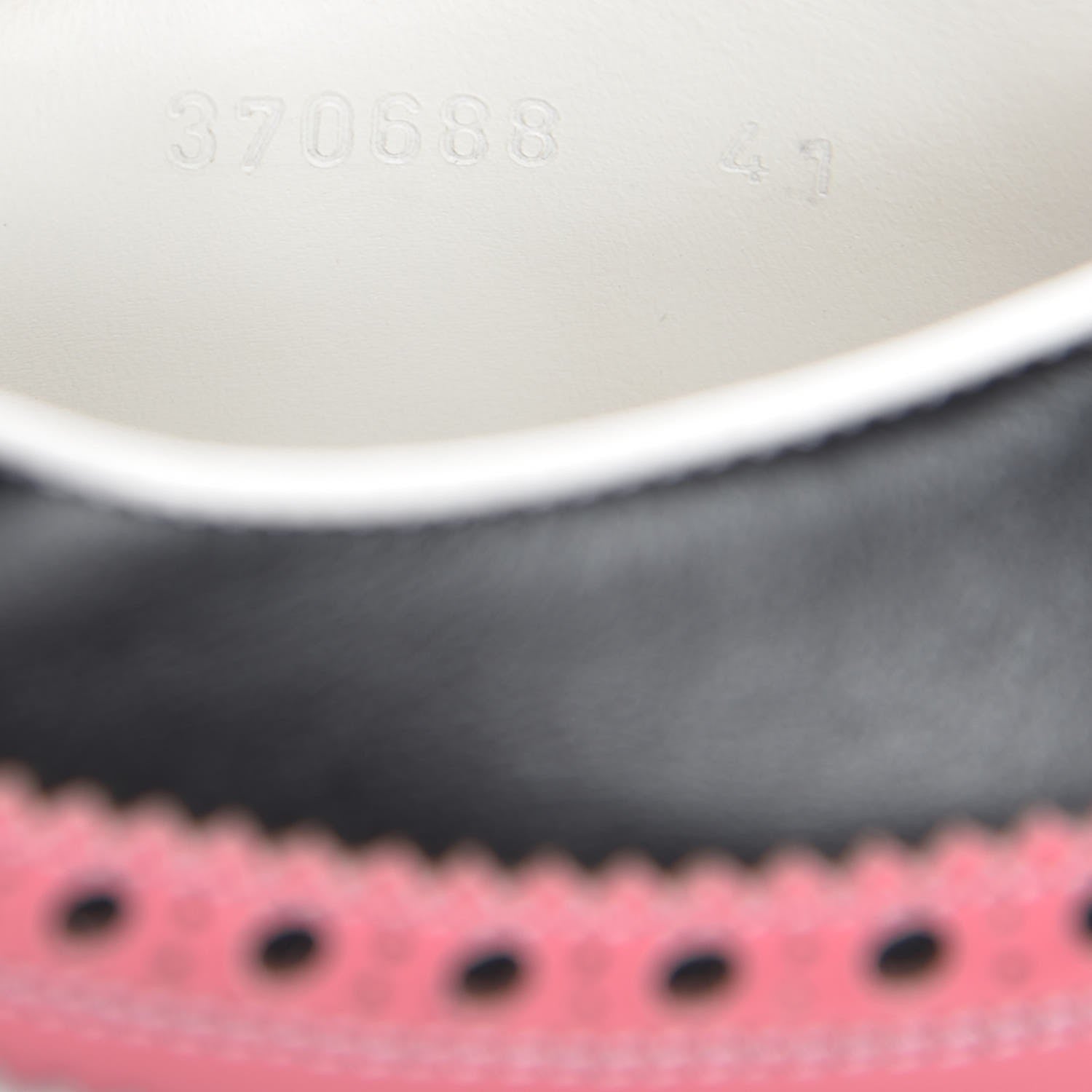 Gucci Calfskin Colorblock Brogue Fringe Golf Oxfords 41 Blush 10 of 10