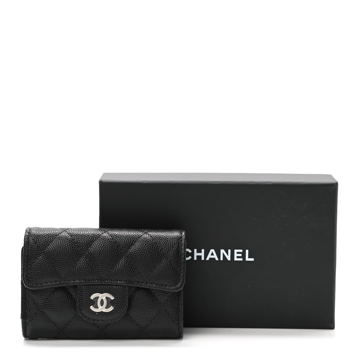 Chanel Caviar Quilted Classic 4 Key Holder Wallet Black 9 of 9