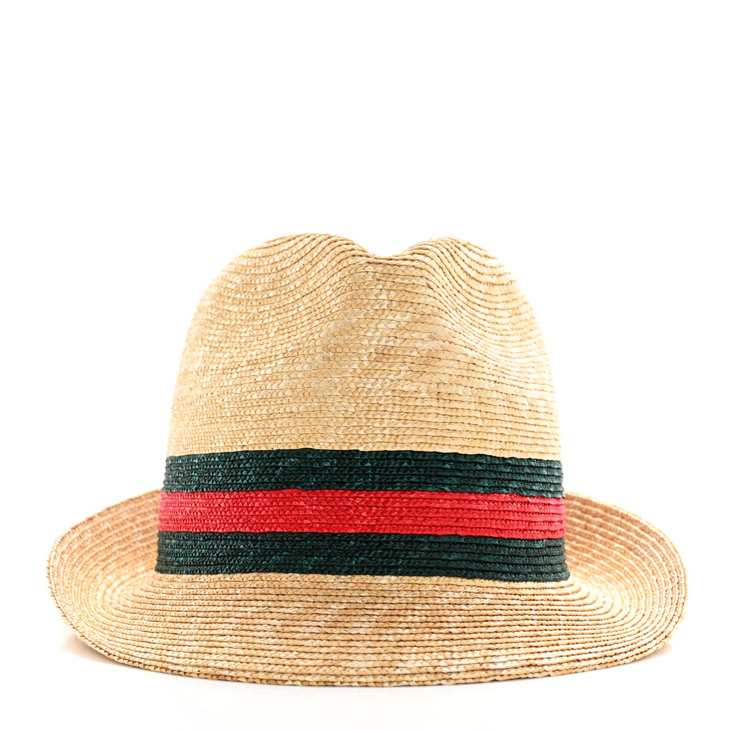 Gucci Abaca Straw Web Fedora Hat M 3 of 9