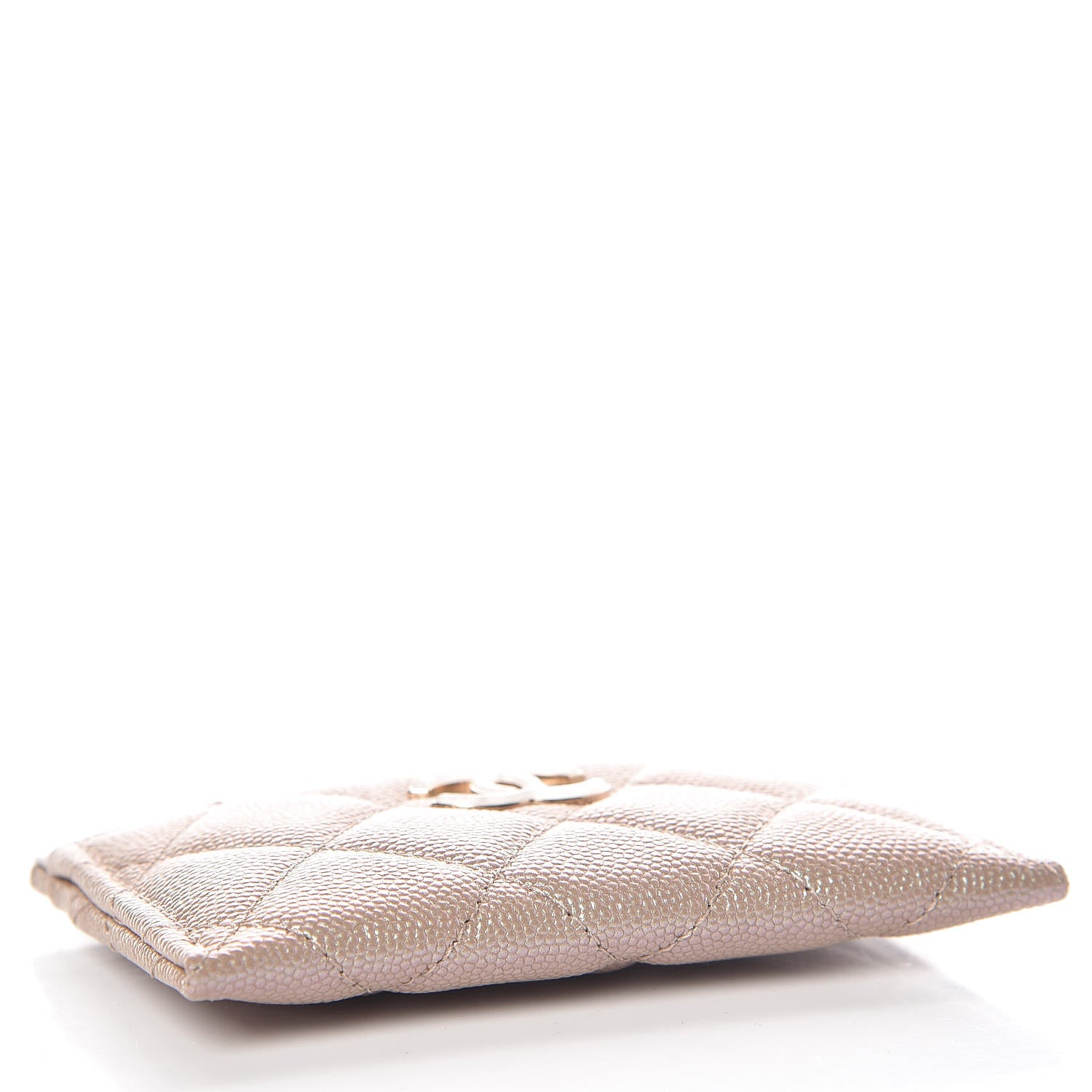 Chanel Iridescent Caviar Quilted Card Holder Beige 4 of 9