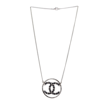 Chanel Lambskin CC Chain Necklace Gold Black 2 of 7