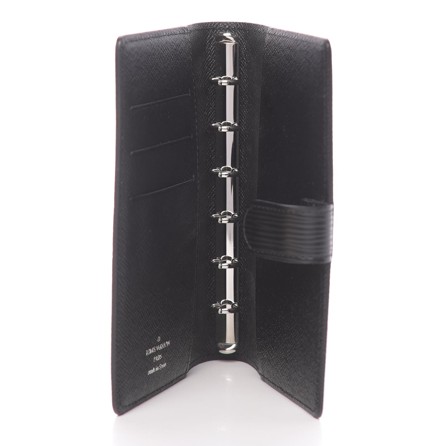 Louis Vuitton Epi Small Ring Agenda Cover Black 5 of 6