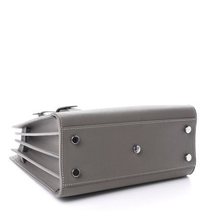 Saint Laurent Grained Calfskin Topstich Baby Sac De Jour Grey 2 of 10