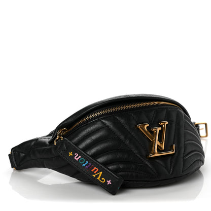 Louis Vuitton Calfskin Quilted New Wave Bumbag Black 4 of 8