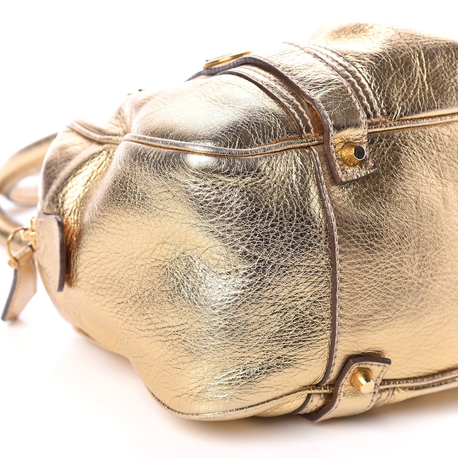 Burberry Metallic Calfskin Ashbury Gold 5 of 14