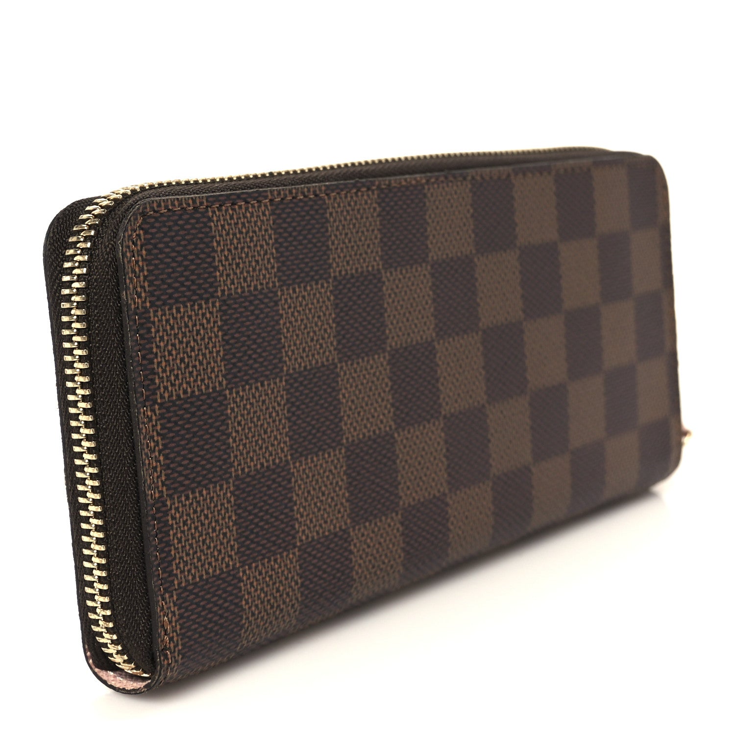 Louis Vuitton Damier Ebene Clemence Wallet Rose Ballerine 3 of 8