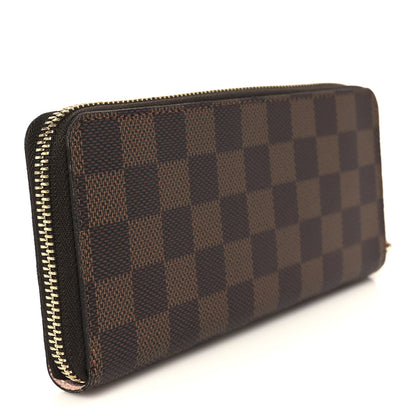 Louis Vuitton Damier Ebene Clemence Wallet Rose Ballerine 3 of 8