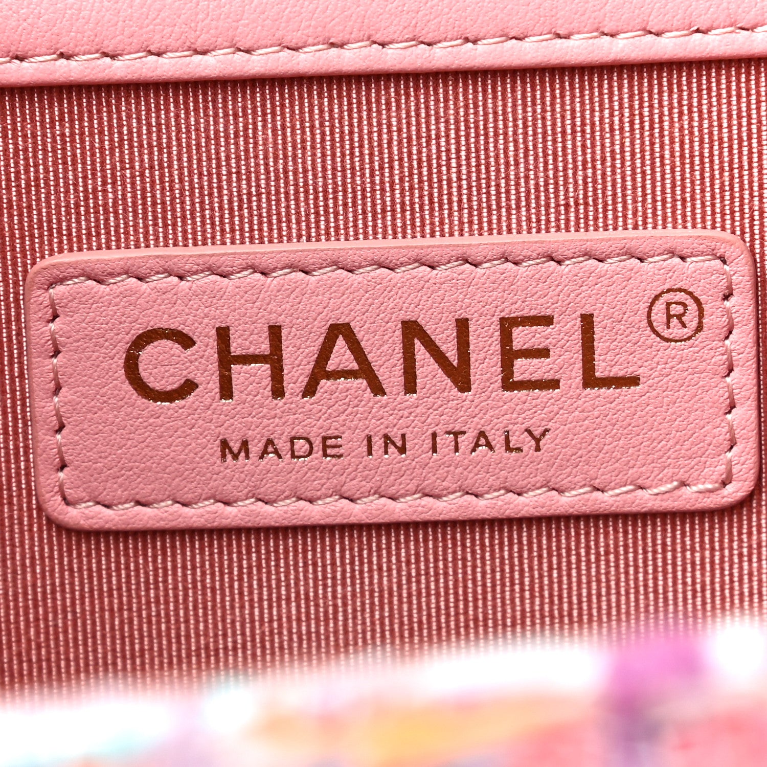 Chanel Calfskin Tweed Quilted North South Boy Flap Pink 6 of 21
