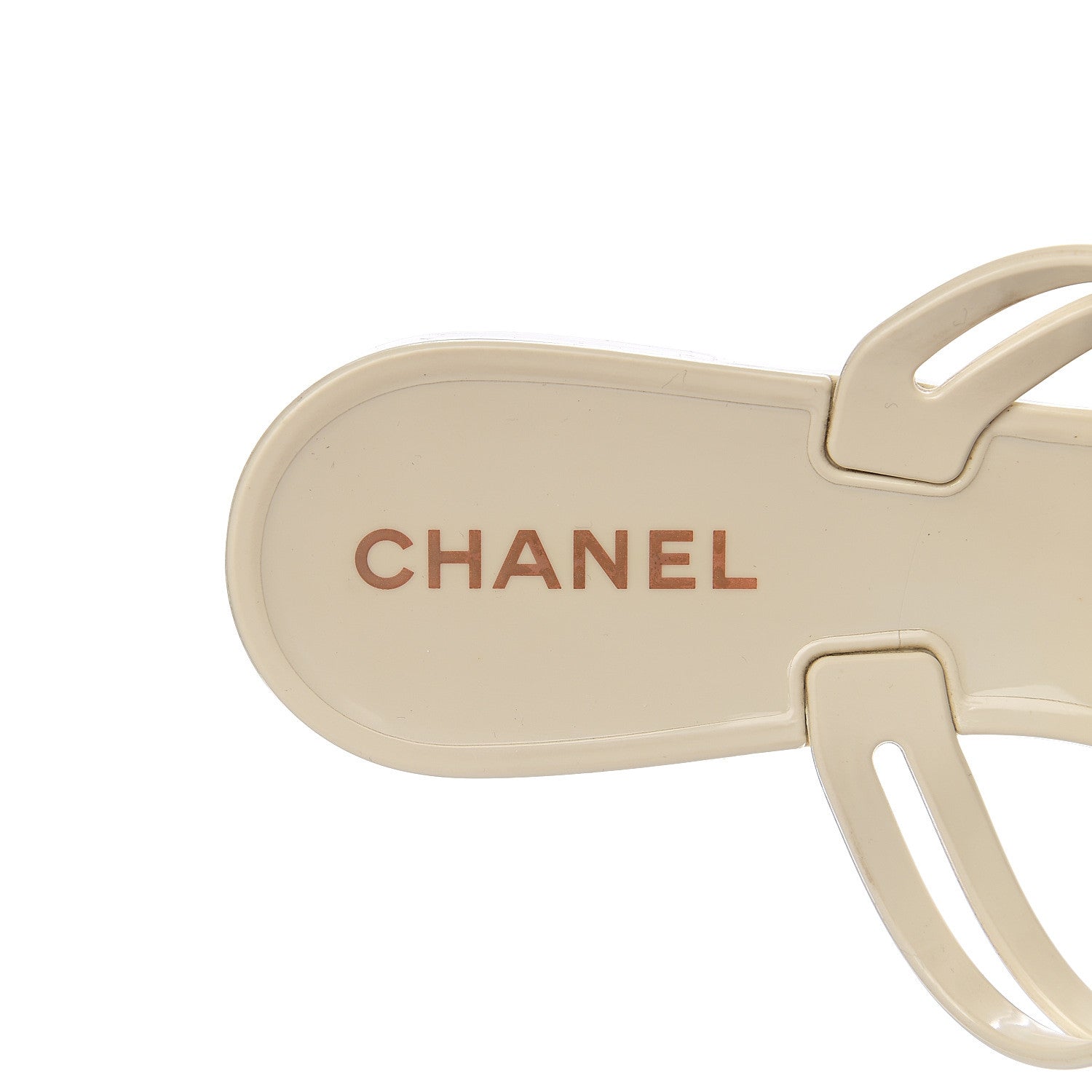 Chanel Jelly Camellia Thong Sandals 37 Ivory Black 8 of 9