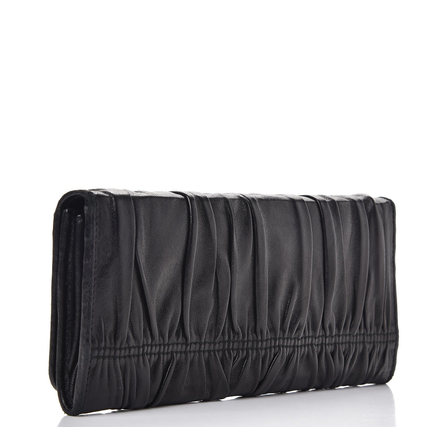 Prada Nappa Gaufre Continental Wallet Nero Black 3 of 7
