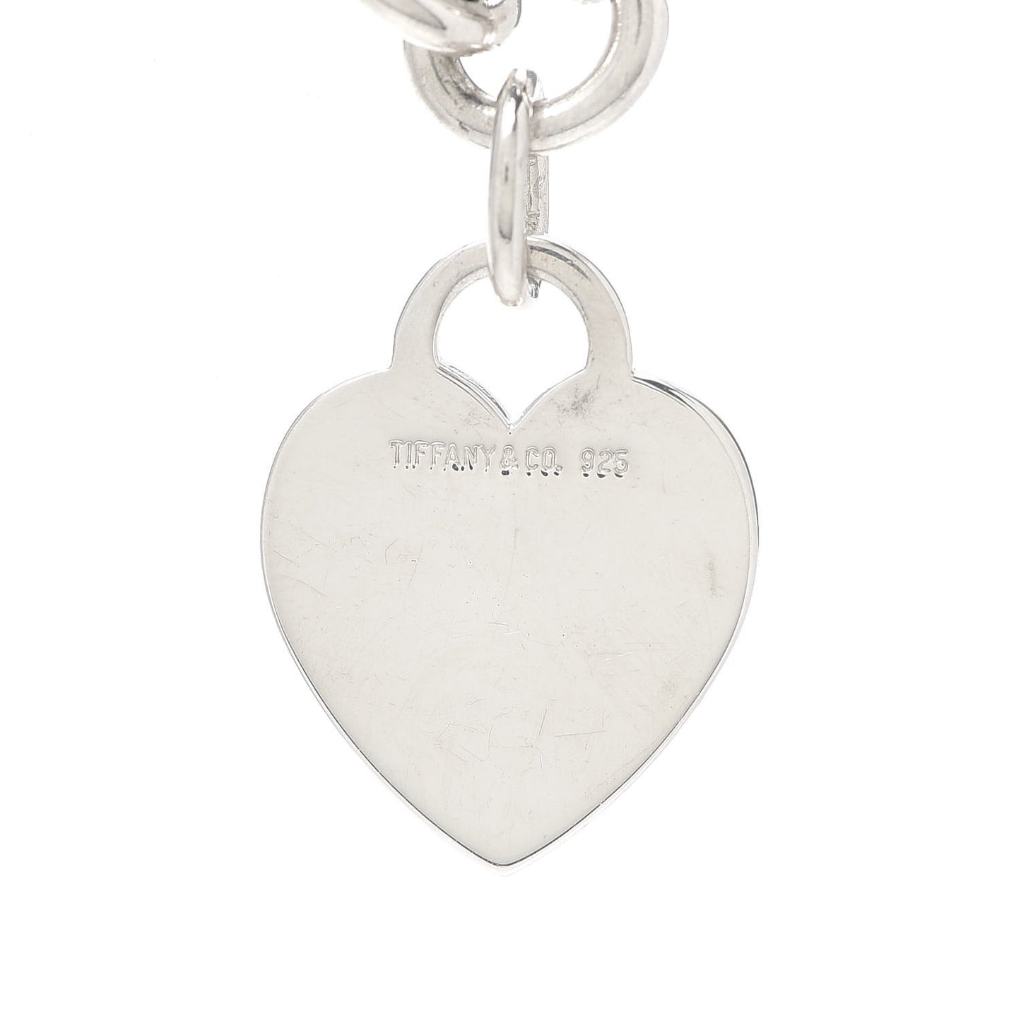 Sterling Silver Heart Tag Toggle Necklace
