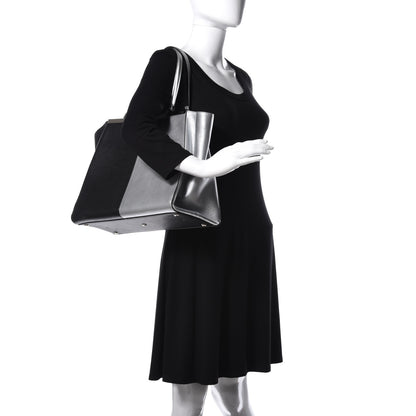 Fendi Vitello Elite Bi Color 3Jours Tote Argento Black 2 of 21