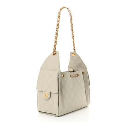 Chanel Caviar Quilted Small Chanel 25 Handbag Light Grey 3 of 10