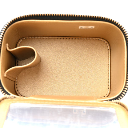 Chanel Lambskin Quilted Mini Pearl Crush Vanity Case With Chain Black 5 of 12