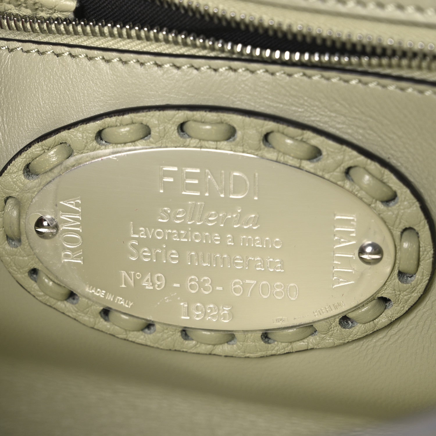 Fendi Cuoio Romano Selleria Baguette Sage 6 of 10