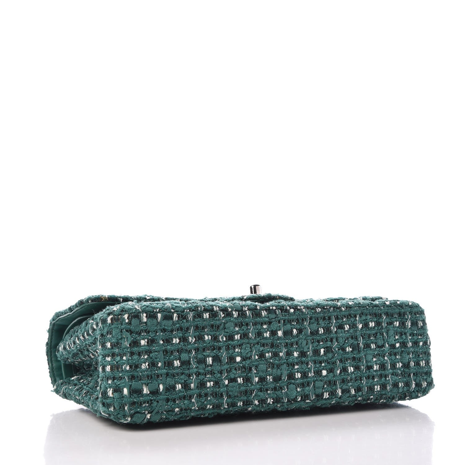 Chanel Tweed Quilted Medium Double Flap Green 5 of 12