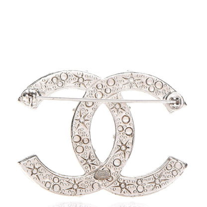 Chanel Crystal Large CC Brooch Silver 3 of 5